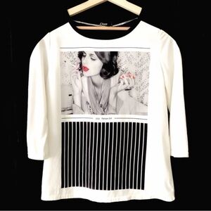 NWT Etam Paris Parisian Girl 1916 Graphic Tee Size 8